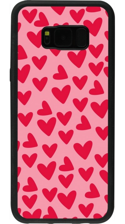 Samsung Galaxy S8+ Case Hülle - Silikon schwarz Mom 2024 kleine Herzen