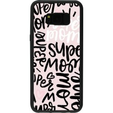 Samsung Galaxy S8+ Case Hülle - Silikon schwarz Mom 2024 Super mom