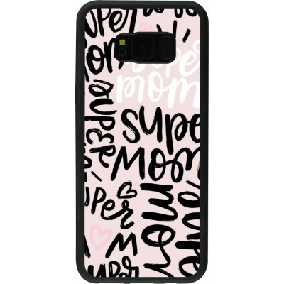 Samsung Galaxy S8+ Case Hülle - Silikon schwarz Mom 2024 Super mom