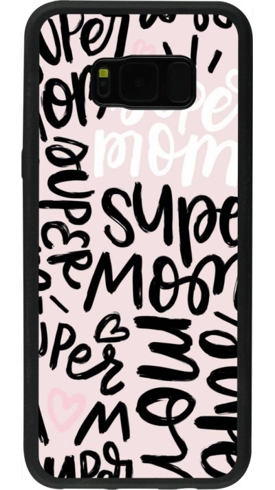 Samsung Galaxy S8+ Case Hülle - Silikon schwarz Mom 2024 Super mom