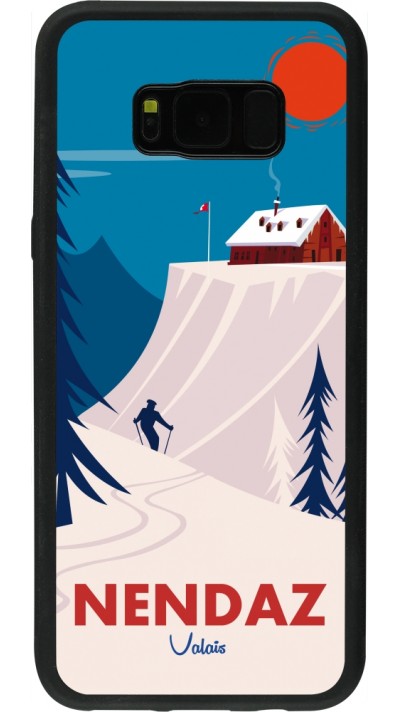 Samsung Galaxy S8+ Case Hülle - Silikon schwarz Nendaz Cabane Ski