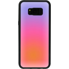 Samsung Galaxy S8+ Case Hülle - Silikon schwarz Orange Pink Blue Gradient
