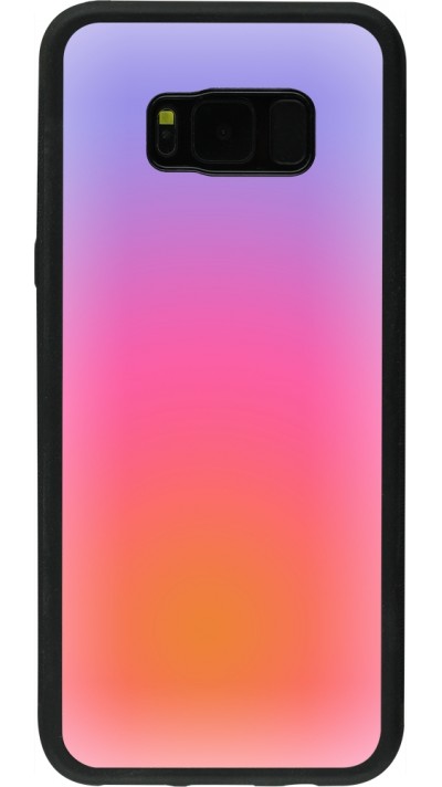 Samsung Galaxy S8+ Case Hülle - Silikon schwarz Orange Pink Blue Gradient