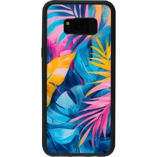 Samsung Galaxy S8+ Case Hülle - Silikon schwarz Palms Blue