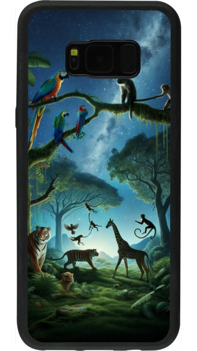Samsung Galaxy S8+ Case Hülle - Silikon schwarz Paradies der exotischen Tiere
