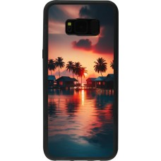 Samsung Galaxy S8+ Case Hülle - Silikon schwarz Paradies Malediven