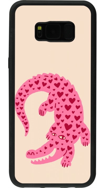 Samsung Galaxy S8+ Case Hülle - Silikon schwarz Pink crocodile 2026