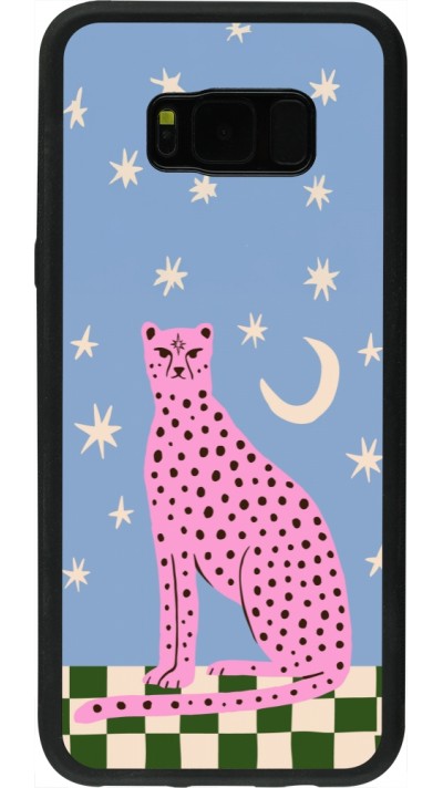 Samsung Galaxy S8+ Case Hülle - Silikon schwarz Pink leopard with stars 2026