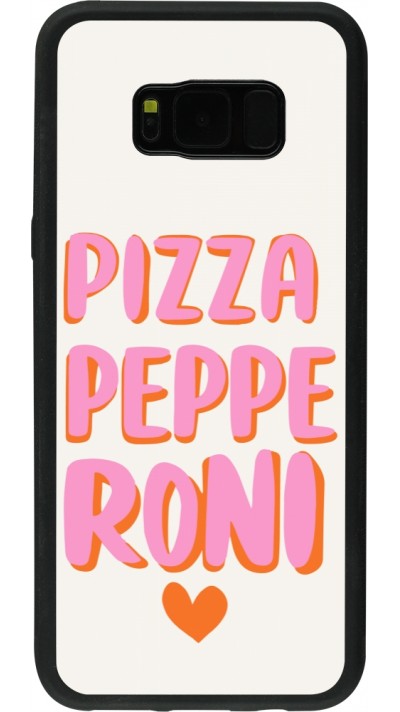 Samsung Galaxy S8+ Case Hülle - Silikon schwarz Pizza pepperoni 2026