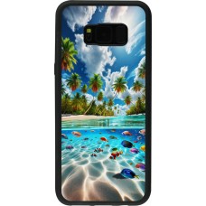 Samsung Galaxy S8+ Case Hülle - Silikon schwarz Strandparadies