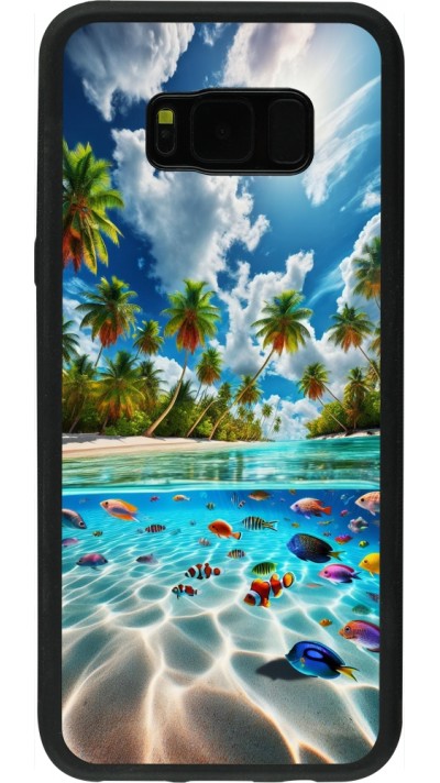 Samsung Galaxy S8+ Case Hülle - Silikon schwarz Strandparadies
