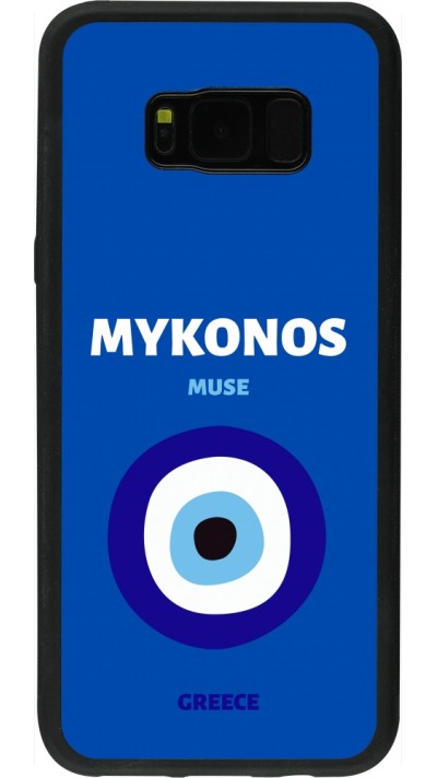 Samsung Galaxy S8+ Case Hülle - Silikon schwarz Pop Summer Destination Mykonos