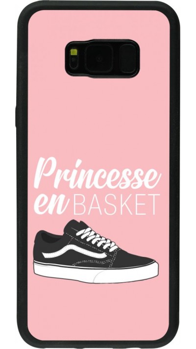 Coque Samsung Galaxy S8+ - Silicone rigide noir princesse en basket