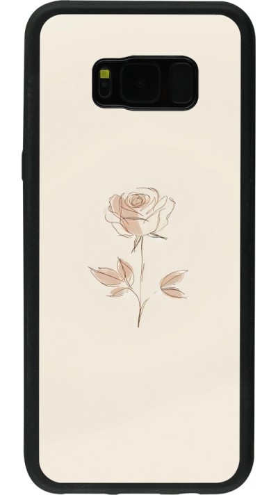 Samsung Galaxy S8+ Case Hülle - Silikon schwarz Rosa Sand Minimalistisch