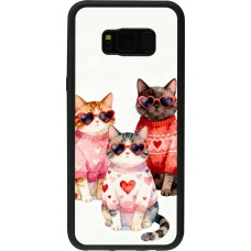 Coque Samsung Galaxy S8+ - Silicone rigide noir Saint Valentines Day 26 Cat Love