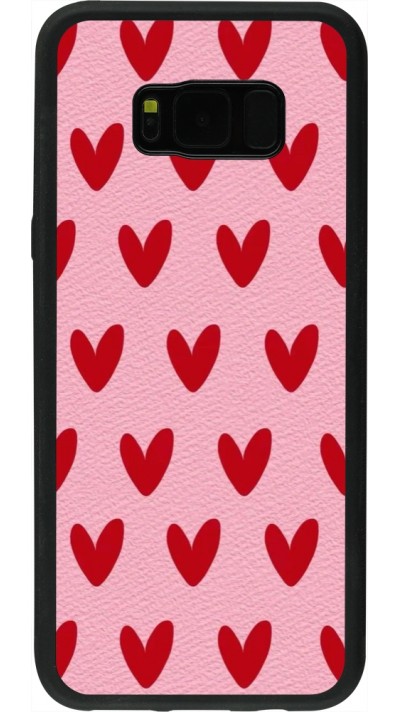 Coque Samsung Galaxy S8+ - Silicone rigide noir Saint Valentines Day 26 Pattern heart