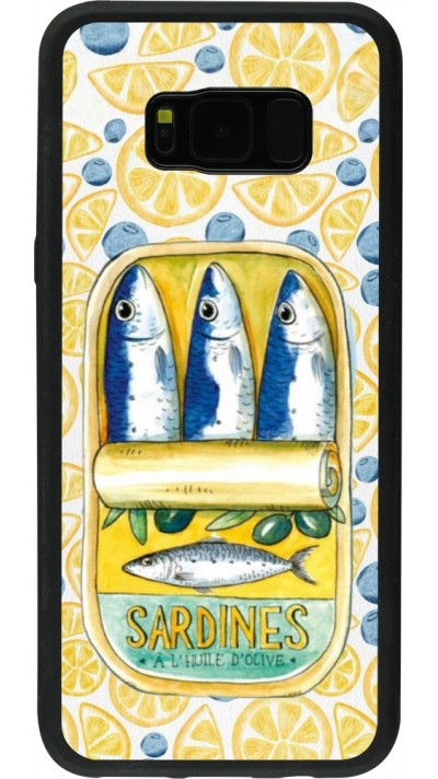 Samsung Galaxy S8+ Case Hülle - Silikon schwarz Sardines in oil 2026