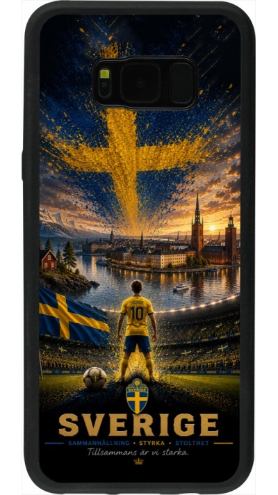 Coque Samsung Galaxy S8+ - Silicone rigide noir Football Suède splash 2026