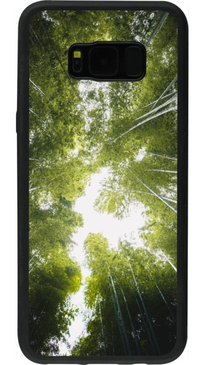 Samsung Galaxy S8+ Case Hülle - Silikon schwarz Spring 23 forest blue sky