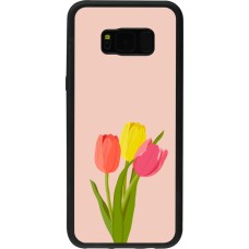 Samsung Galaxy S8+ Case Hülle - Silikon schwarz Spring 23 tulip trio