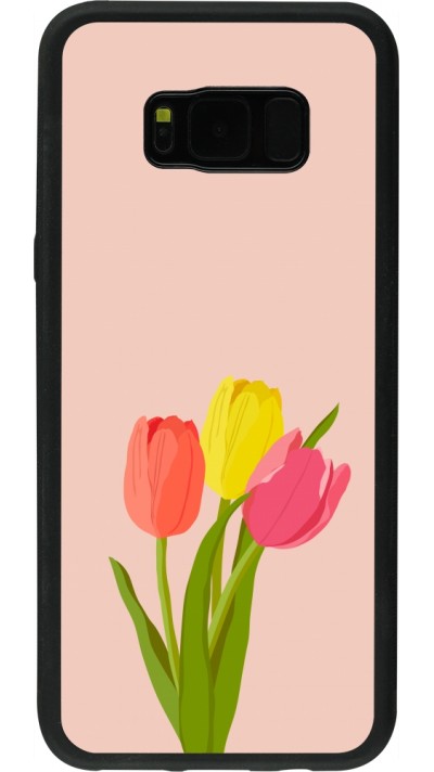Samsung Galaxy S8+ Case Hülle - Silikon schwarz Spring 23 tulip trio