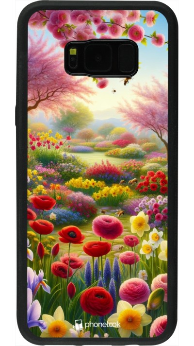 Samsung Galaxy S8+ Case Hülle - Silikon schwarz Frühling 25 Strauß Frühling