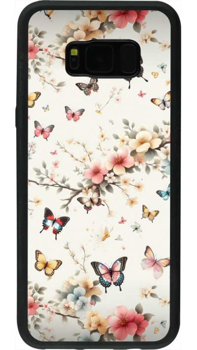 Samsung Galaxy S8+ Case Hülle - Silikon schwarz Frühling 25 Leichte Schmetterlinge