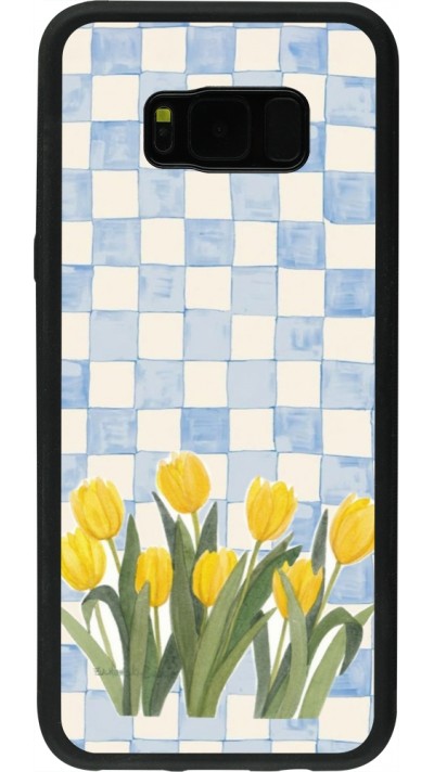 Samsung Galaxy S8+ Case Hülle - Silikon schwarz Blue vichy tulips Spring 2026