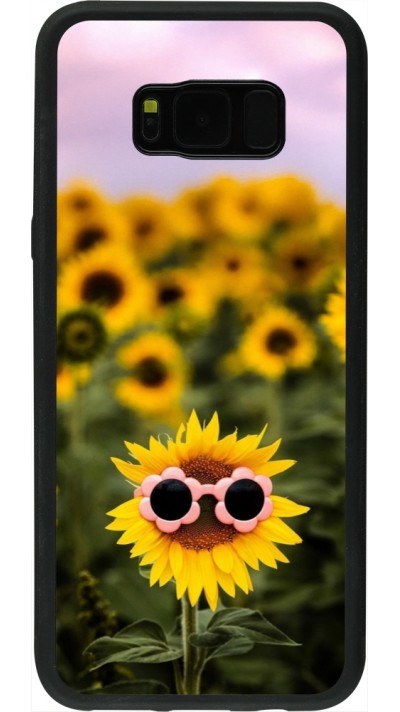 Samsung Galaxy S8+ Case Hülle - Silikon schwarz Sunflower with glasses Spring 2026