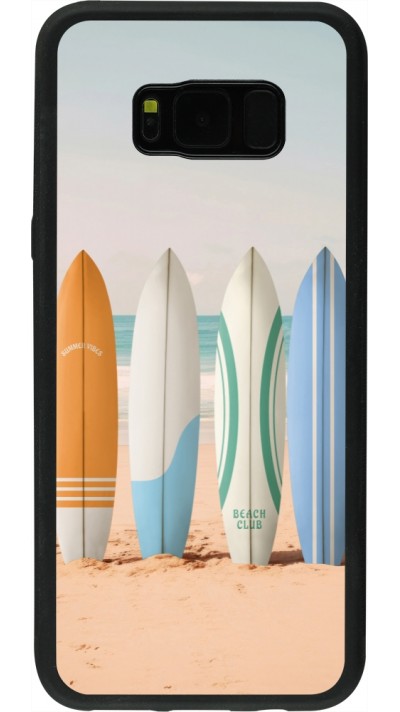 Samsung Galaxy S8+ Case Hülle - Silikon schwarz Summer surfboard 2025
