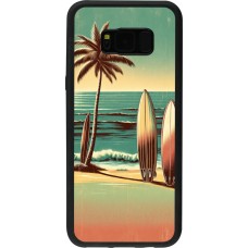 Samsung Galaxy S8+ Case Hülle - Silikon schwarz Surf Paradise