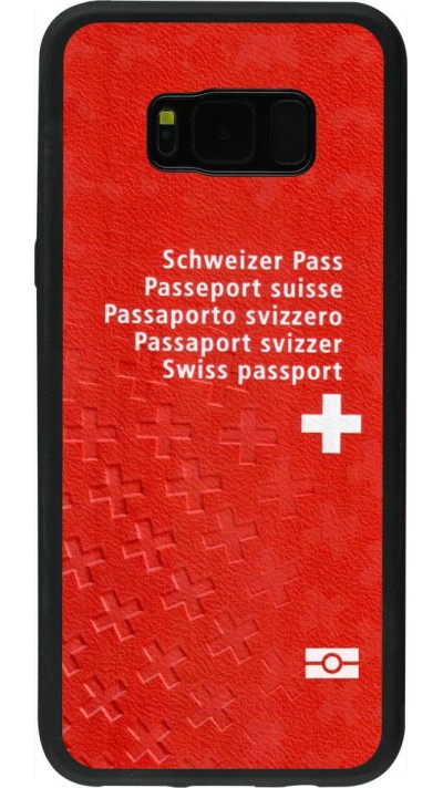 Coque Samsung Galaxy S8+ - Silicone rigide noir Swiss Passport