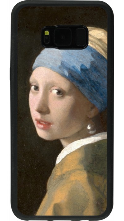 Samsung Galaxy S8+ Case Hülle - Silikon schwarz Kunstbild - Das Mädchen mit dem Perlenohrring - Jan Vermeer