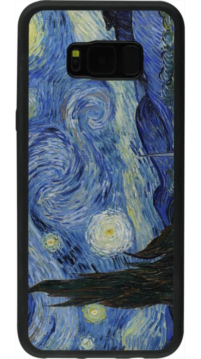Samsung Galaxy S8+ Case Hülle - Silikon schwarz Kunstbild - Sternennacht - Van Gogh