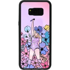 Samsung Galaxy S8+ Case Hülle - Silikon schwarz Taylor Swift Sketch - Pink