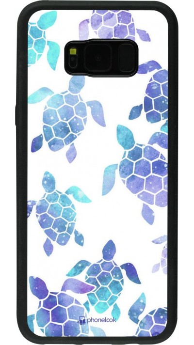 Coque Samsung Galaxy S8+ - Silicone rigide noir Turtles pattern watercolor