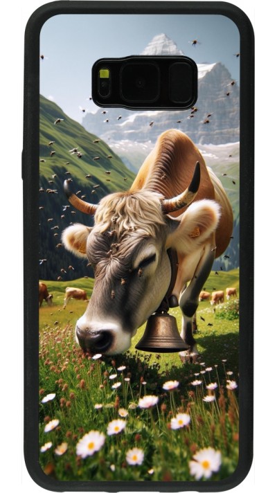 Samsung Galaxy S8+ Case Hülle - Silikon schwarz Kuh Berg Wallis