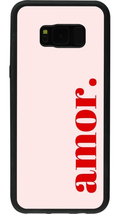 Samsung Galaxy S8+ Case Hülle - Silikon schwarz Valentine 2024 amor