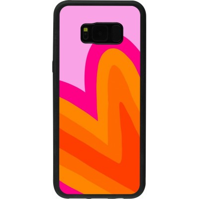 Samsung Galaxy S8+ Case Hülle - Silikon schwarz Valentine 2024 heart gradient