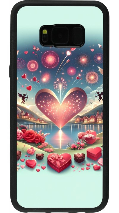 Samsung Galaxy S8+ Case Hülle - Silikon schwarz Valentin 2025 Schick