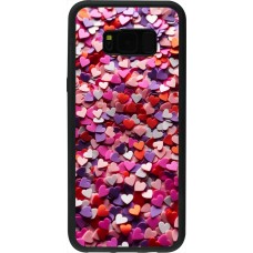 Samsung Galaxy S8+ Case Hülle - Silikon schwarz Valentin 2025 Konfetti