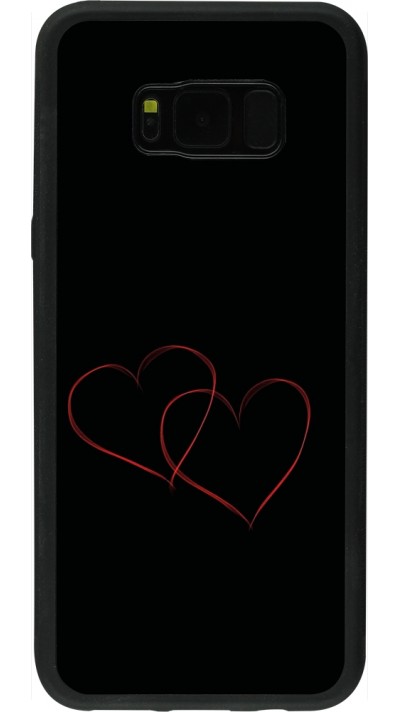 Samsung Galaxy S8+ Case Hülle - Silikon schwarz Valentine 2023 attached heart