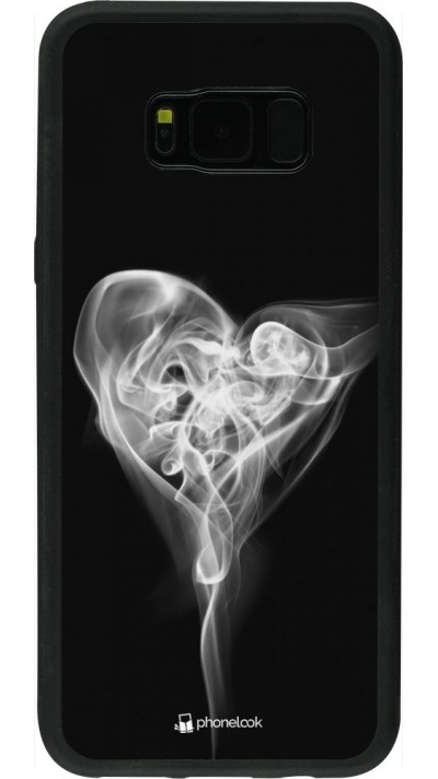 Coque Samsung Galaxy S8+ - Silicone rigide noir Valentine 2022 Black Smoke