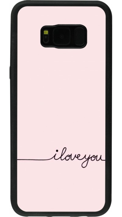 Samsung Galaxy S8+ Case Hülle - Silikon schwarz Valentine 2023 i love you writing