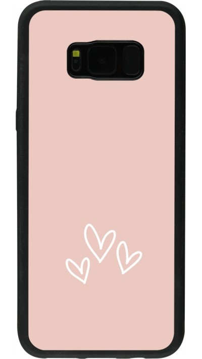 Samsung Galaxy S8+ Case Hülle - Silikon schwarz Valentine 2023 three minimalist hearts