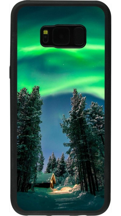 Samsung Galaxy S8+ Case Hülle - Silikon schwarz Winter 22 Northern Lights