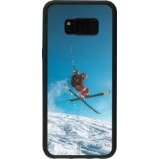 Coque Samsung Galaxy S8+ - Silicone rigide noir Winter 22 Ski Jump