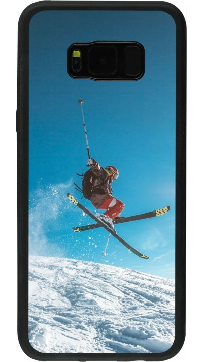 Samsung Galaxy S8+ Case Hülle - Silikon schwarz Winter 22 Ski Jump