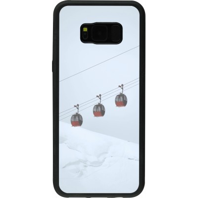 Samsung Galaxy S8+ Case Hülle - Silikon schwarz Winter 22 ski lift