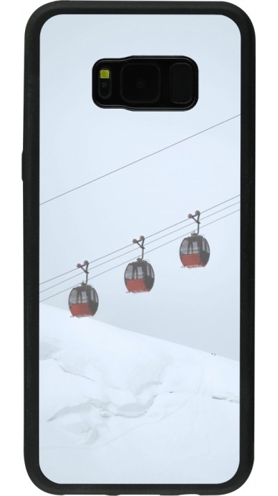 Samsung Galaxy S8+ Case Hülle - Silikon schwarz Winter 22 ski lift